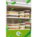 Set organizatoare frigider, Hermia, 964FRM3439, Dimensiune: 10,5 x 21,5 x 6,5 cm / 1000 ml (2 bucăți) , Gri