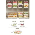 Set organizatoare frigider, Hermia, 964FRM3439, Dimensiune: 10,5 x 21,5 x 6,5 cm / 1000 ml (2 bucăți) , Gri