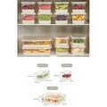 Set organizatoare frigider, Hermia, 964FRM3444, Dimensiune: 10,5 x 21,5 x 6,5 cm / 1000 ml (2 bucăți), Gri