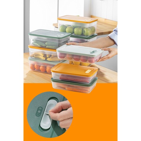 Set recipiente depozitare, Hermia, 964FRM5716, Dimensiune: 18,5 x 28,5 x 10 cm / 3800 ml (3 bucăți), Multicolor