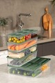 Set recipiente depozitare, Hermia, 964FRM5762, Dimensiune: 23 x 15 x 7 cm / 1750 ml (2 bucăți), Verde