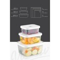 Set cutie de depozitare și pungă pentru depozitarea alimentelor, Hermia, 964FRM5785, Dimensiuni cutie de depozitare: 13,7 x 17,6 x 8 cm / 950 ml (2 bucăți), Transparent