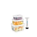 Set recipiente depozitare, Hermia, 964FRM5787, Dimensiuni cutie de depozitare: 13,7 x 17,6 x 8 cm / 950 ml (1 bucată), Transparent