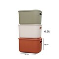 Set recipiente depozitare, 241762, Verde deschis / Roșu-țiglă / Crem