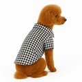 Hanorac pentru câini, Paws & Whiskers, Blackcheckered Shirt, Alb/Negru
