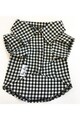 Hanorac pentru câini, Paws & Whiskers, Blackcheckered Shirt, Alb/Negru