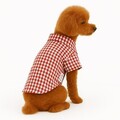 Hanorac pentru câini, Paws & Whiskers, Redcheckered Shirt, Rosu/Alb