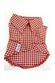 Hanorac pentru câini, Paws & Whiskers, Redcheckered Shirt, Rosu/Alb