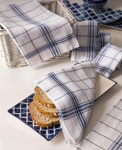 Set prosoape de bucatarie, Hermia, 994PRL1138, Albastru