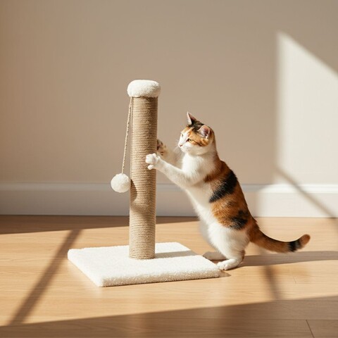 Zgarietor pentru pisici, Paws & Whiskers, Luca, Alb