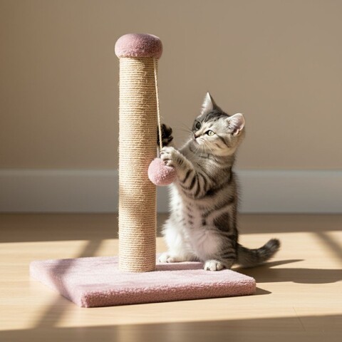 Zgarietor pentru pisici, Paws & Whiskers, Luca, Roz prafuit