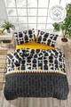 Lenjerie de pat pentru o persoana (DE), L'essentiel Maison, Etnik, Negru / Galben / Alb