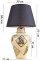 Lampa de masa, Opviq, 687HMY2370, Albastru navy