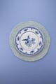 Serviciu de masa, Hermia, 710KTP3649, Farfurie: 21 x 21 cm (6 bucăți), Albastru/Alb