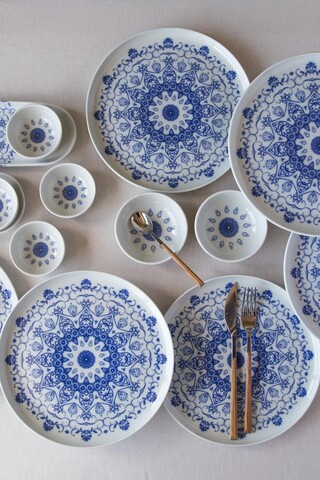 Set de mic dejun, Hermia, 719KTP9890, Bol Joker: 10 cm (2 bucăți), Alb/Albastru