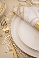 Serviciu de masa, Hermia, 719KTP9894, Farfurie: 21 cm (6 bucăți), Alb/Auriu