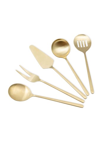 Set ustensile pentru gatit, Hermia, 742TMA4103, Polonic pentru sos: 23,6 cm, Auriu