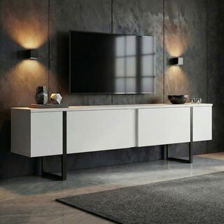 180x45x30 cm, Alb;Negru