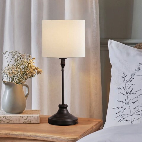 Lampa de masa, Opviq, 780SGN4770, Crem/Negru