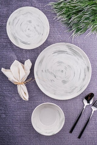 Serviciu de masa, Hermia, 824MXL1108, Farfurie: 20 x 20 x 5 cm (4 bucăți), Multicolor