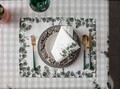 Set suporturi pentru farfurie, Hermia, 827GRT1101, Dimensiune: 35 x 45 cm, Verde/Alb