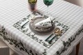 Set suporturi pentru farfurie, Hermia, 827GRT1101, Dimensiune: 35 x 45 cm, Verde/Alb