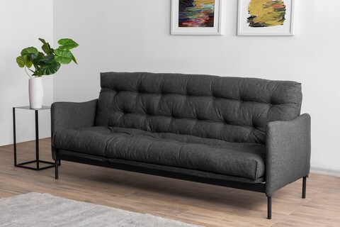 Canapea extensibila 3 locuri, Atelier del Sofa, 859FTN2852, Gri inchis