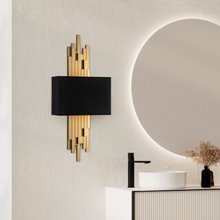 35x75x10 cm, Auriu;Negru