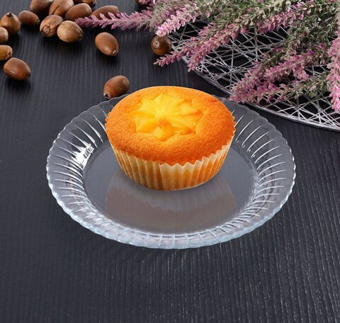 Set de farfurii de sticlă, Hermia, 896PBH1407, Transparent