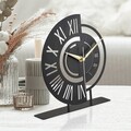 Ceas de masa, Ruota, 25x23 cm, Negru