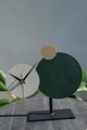 Ceas de masa, MYK2117-2, 26x25 cm, Verde / Crem / Maro