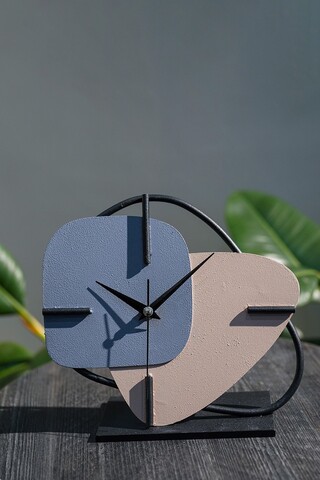 Ceas de masa, MYK2116-2, 25x22 cm, Albastru