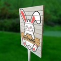 Semn de curte, White Rabbit, 38x58 cm, Multicolor