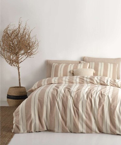 Lenjerie de pat pentru o persoana (DE), L'essentiel Maison, Aura, Bej / Crem