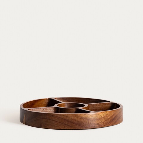 Platou Mooka, Homla, 29 cm, lemn, maro