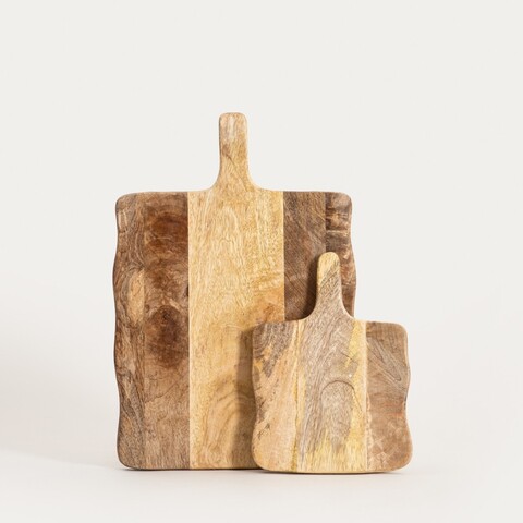 Set 2 tocatoare Indica Mango, Homla, 46x31x4 cm, lemn, natur