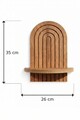 Raft de perete, Hanah Home, Artmtkwll1, 20x35x13 cm, Stejar