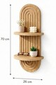 Raft de perete, Hanah Home, Artmtkwll2, 20x70x13 cm, Stejar
