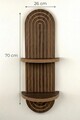 Raft de perete, Hanah Home, Artmtkwll2, 20x70x13 cm, Wenge