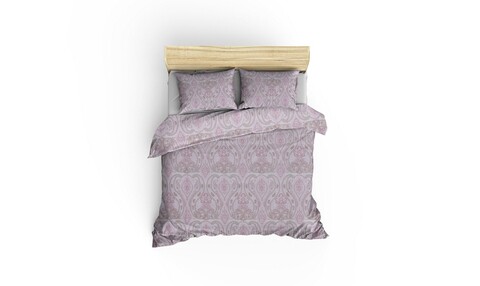 Lenjerie de pat dubla (ES), L'essentiel Maison, Palmira, Roz/Alb