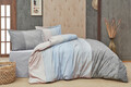 Lenjerie de pat dubla (ES), L'essentiel Maison, Dimlight, Gri / Albastru / Pudră