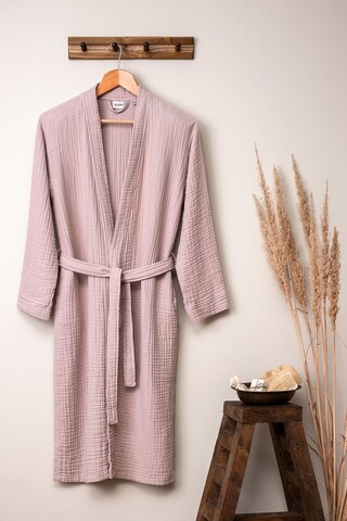 Halat de baie unisex, L'essentiel Maison, Kimono, Roz pudra