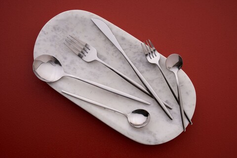 Set tacamuri, Hermia, 196RWE1808, Furculiță de masă: (6 bucăți), Argintiu