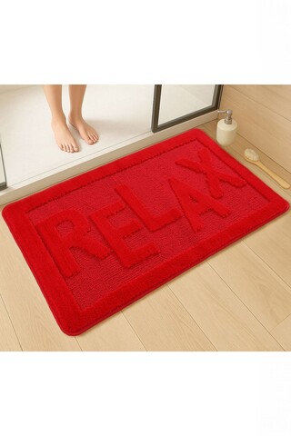 Covoras de baie, L'essentiel Maison, Relax, 60x100 cm, Rosu