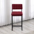 Scaun de bar, Hanah Home, Retro, 40x98x40 cm, Bordo