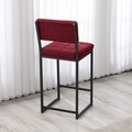 Scaun de bar, Hanah Home, Retro, 40x98x40 cm, Bordo