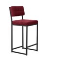 Scaun de bar, Hanah Home, Retro, 40x98x40 cm, Bordo