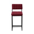Scaun de bar, Hanah Home, Retro, 40x98x40 cm, Bordo