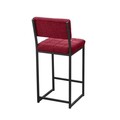 Scaun de bar, Hanah Home, Retro, 40x98x40 cm, Bordo