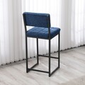 Scaun de bar, Hanah Home, Retro, 40x98x40 cm, Albastru navy
